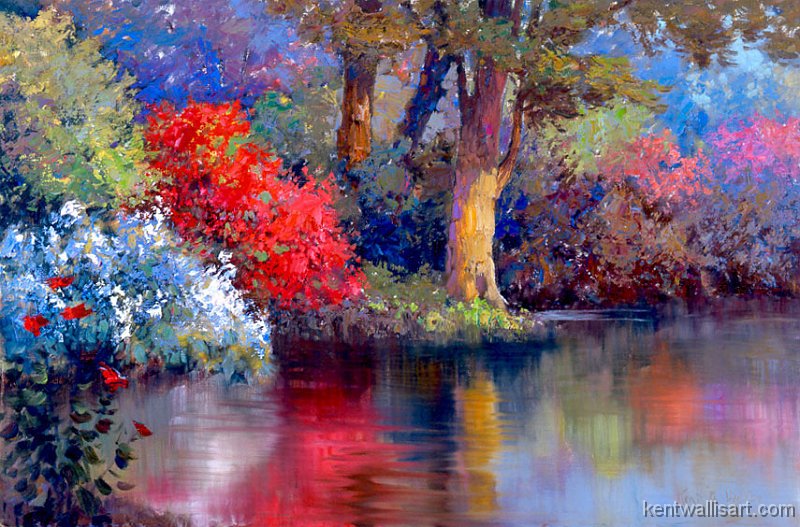 Blossoms Reflecting 30x40